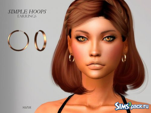 Серьги Simple Hoops от Suzue