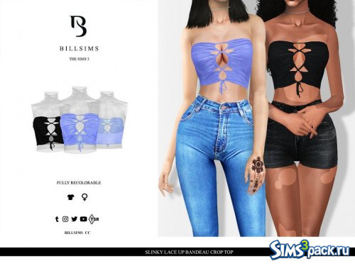 Кроп - топ Slinky Lace Up Bandeau от Bill Sims