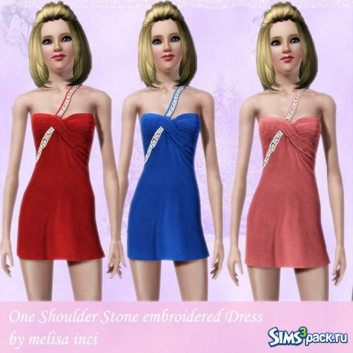 Платье One Shoulder Stone от melisa inci