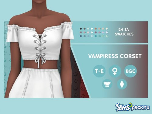 Топ - корсет Vampiress от simcelebrity00