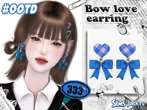 Серьги Bow love от asan333