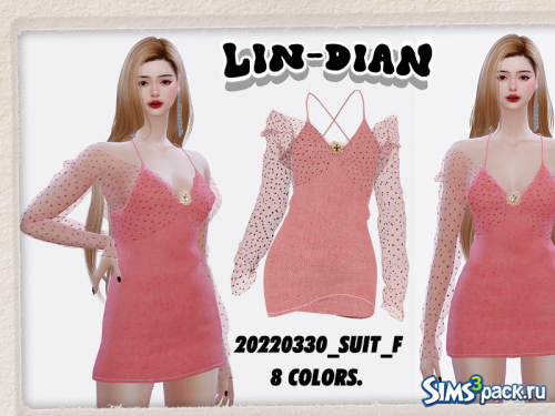 Платье Sheer polka-dot coats от LIN_DIAN