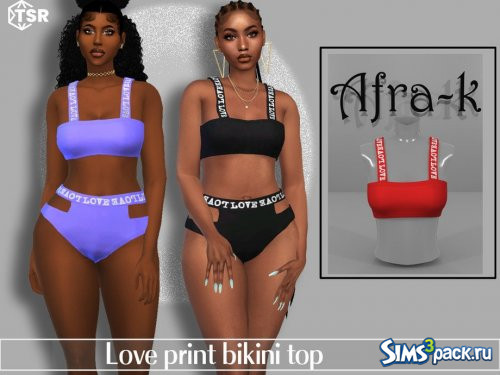 Бикини Love print от akaysims