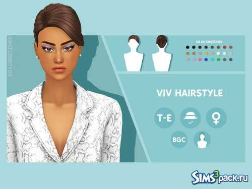 Прическа Viv от simcelebrity00