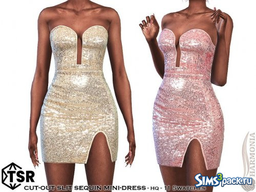 Платье Cut-Out Slit Sequin от Harmonia