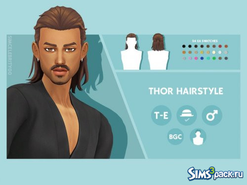 Прическа Thor от simcelebrity00