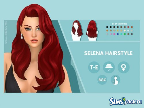 Прическа Selena от simcelebrity00