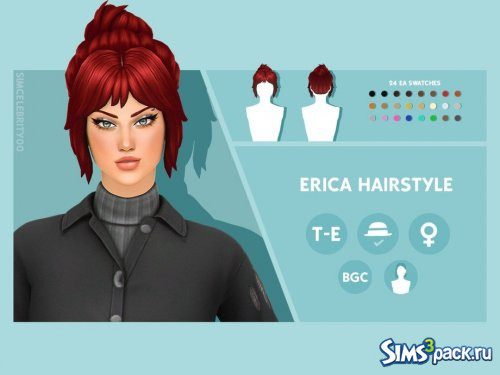 Прическа Erica от simcelebrity00