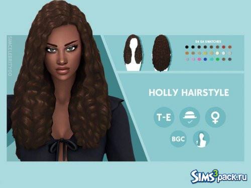 Прическа Holly от simcelebrity00