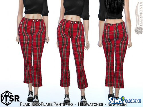 Брюки Plaid Kick-Flare от Harmonia