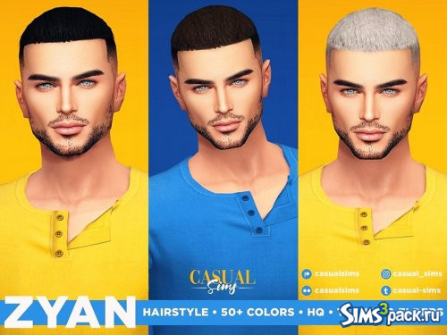 Прическа Zyan от Casual_Sims