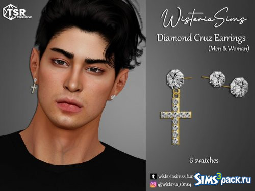 Серьги Diamond Cruz от WisteriaSims