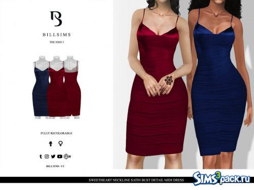 Платье Sweetheart Neckline Satin Bust Detail от Bill Sims