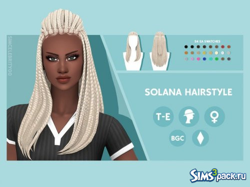 Прическа Solana от simcelebrity00