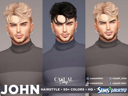 Прическа John от Casual_Sims