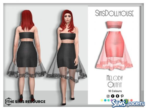 Костюм Melody от SimsDollhouse