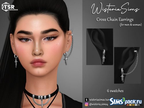 Серьги Cross Chain от WisteriaSims