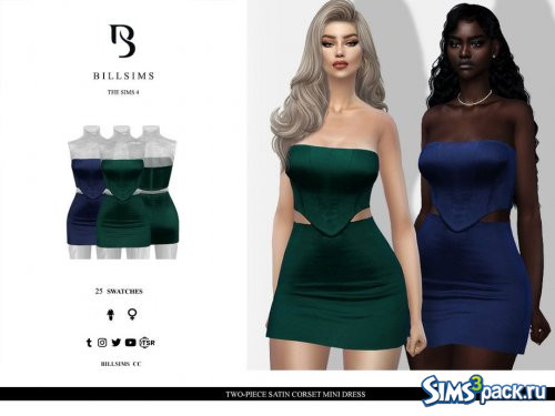 Платье Two-Piece Satin Corset от Bill Sims