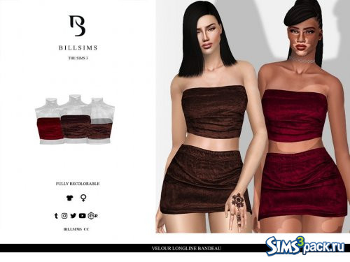 Топ Velour Longline от Bill Sims