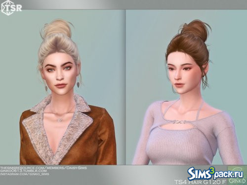 Прическа Bun от Daisy-Sims