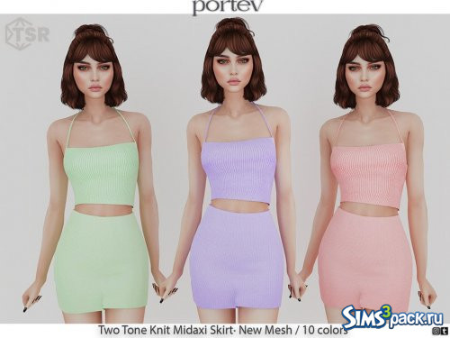 Юбка Two Tone Knit Midaxi от portev