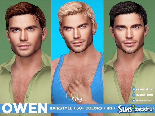 Прическа Owen от Casual_Sims