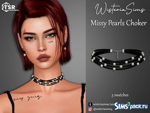 Чокер Missy Pearls от WisteriaSims