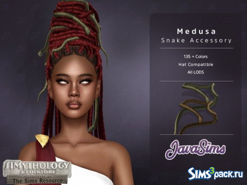 Прическа SIMythology - Medusa от Jaru Sims