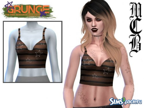 Топ Grunge Striped Star Cami от MaruChanBe