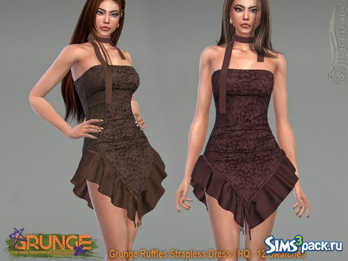 Платье Grunge Ruffles Strapless от Harmonia